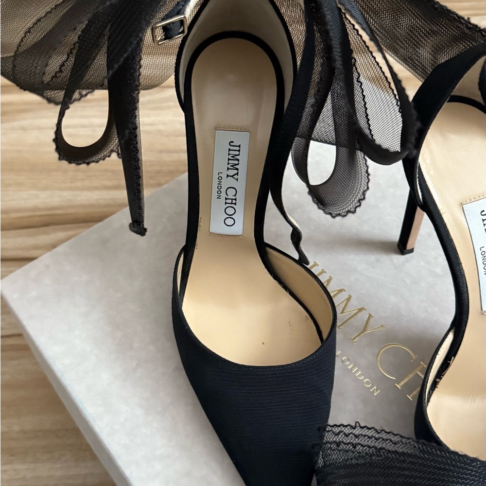 Jimmy Choo Black Averly 100 Heels - Picture 3 of 9
